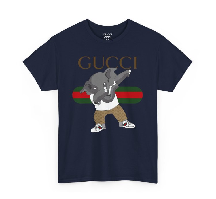 Gucci Elephant Navy T-shirt - Size Usa