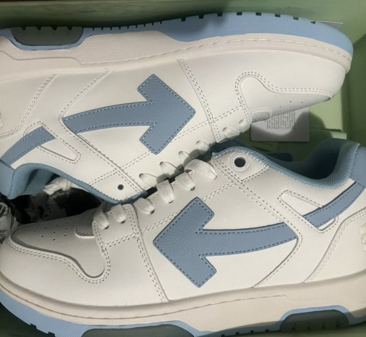 Off-white Out Of Office Calf Leather White Light Blue