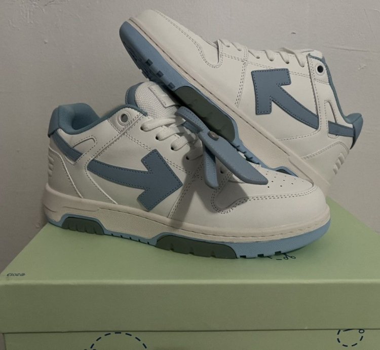 Off-white Out Of Office Calf Leather White Light Blue