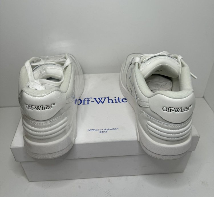 Off-white Out Of Office Leather Low-top Sneakers New