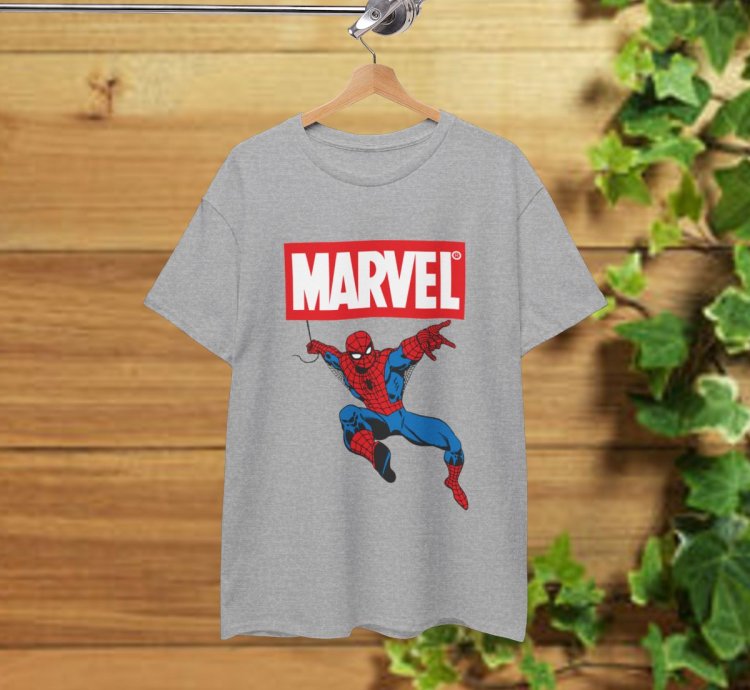 Marvel Spider-man T-shirt Sport Grey Shirt Usa Size