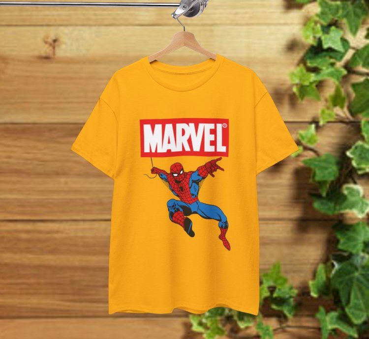 Marvel Spider-man T-shirt Gold Shirt Usa Size