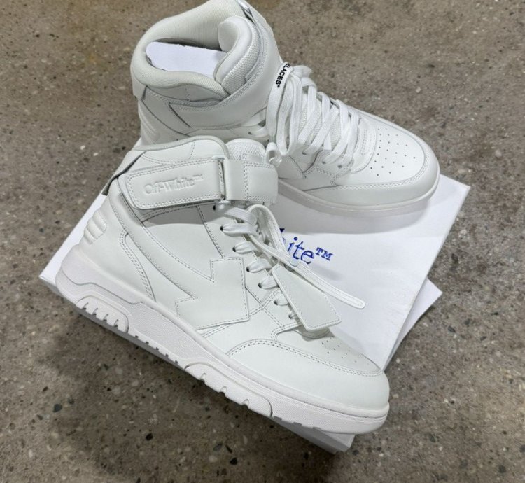 Off-white Out Of Office Mid Top Leather Sneaker New 800