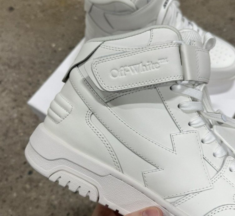 Off-white Out Of Office Mid Top Leather Sneaker New 800