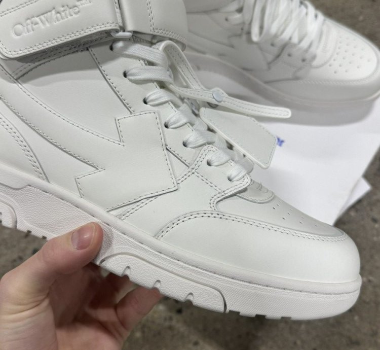 Off-white Out Of Office Mid Top Leather Sneaker New 800