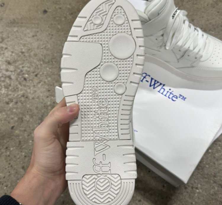 Off-white Out Of Office Mid Top Leather Sneaker New 800