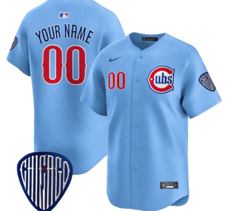 Custom Chicago Cubs Jersey Blue Alternate Vapor Premier Limited Stitched Blue