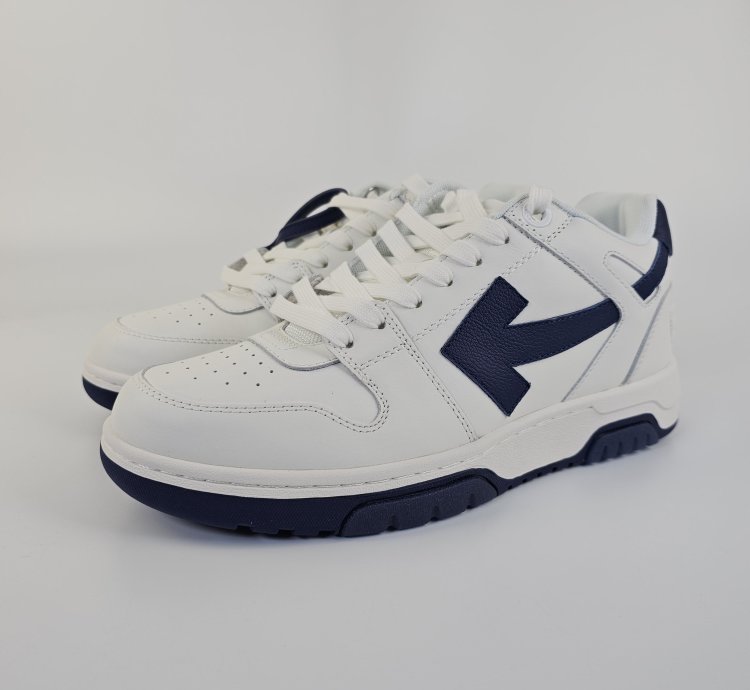 Off-white Out Of Office White And Blue Sneakers New 41