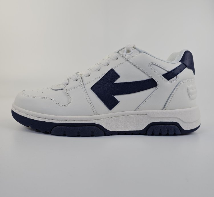 Off-white Out Of Office White And Blue Sneakers New 41