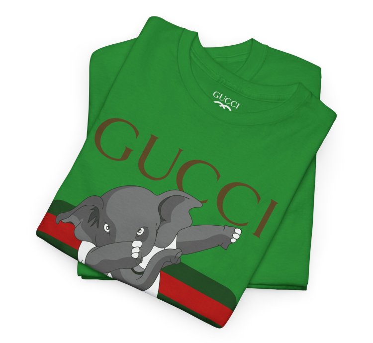 Gucci Elephant Green T-shirt - Size Usa