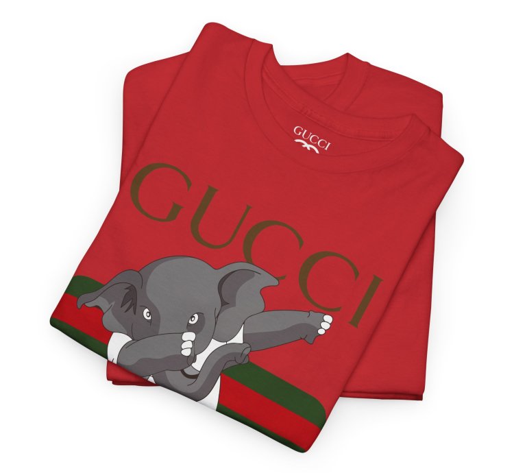 Gucci Elephant Red T-shirt - Size Usa