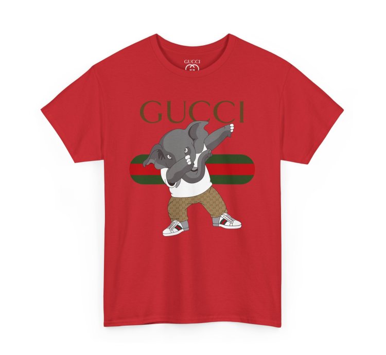 Gucci Elephant Red T-shirt - Size Usa