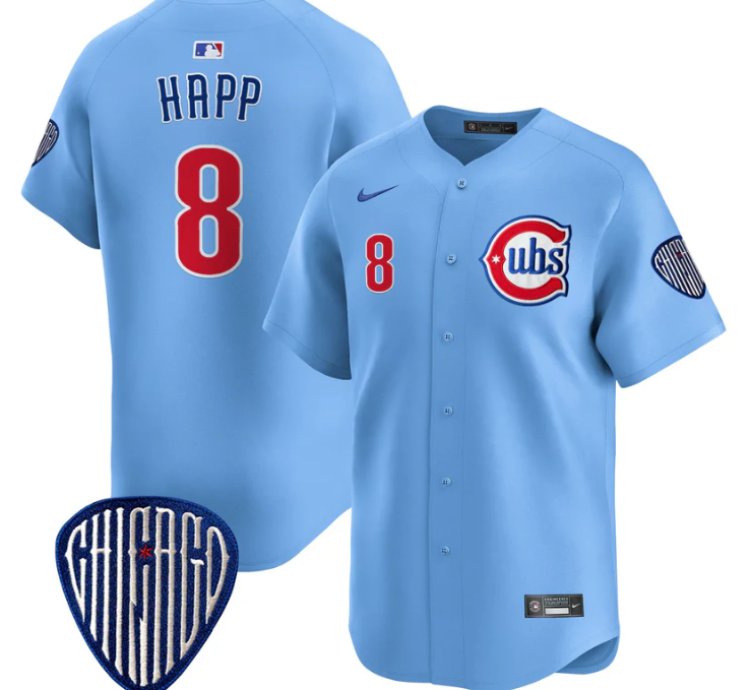 Ian Happ Jersey 8 Chicago Cubs Blue Alternate Vapor Premier Limited Stitched Blue