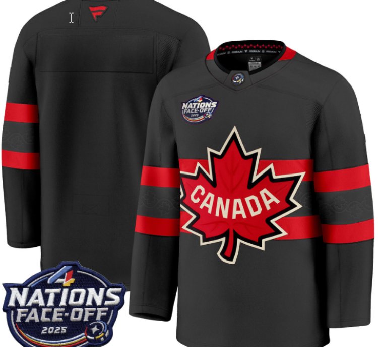 Mens Team Jersey Canada 4 Nations Face-off 2025 Stitched Black