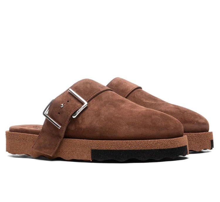 Off-white Virgil Abloh Suede Sponge Mules Clogs