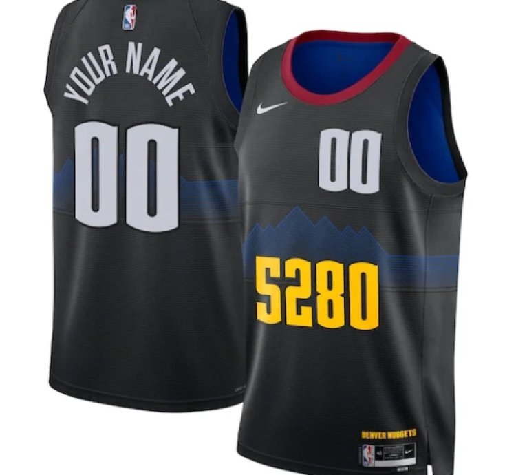Denver Nuggets Nike Unisex 202324 Custom Swingman Jersey - Black - City Edition