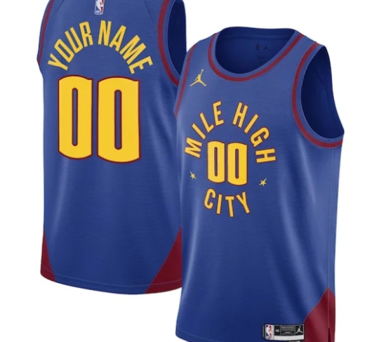Denver Nuggets Jordan Brand Unisex 202223 Swingman Custom Jersey - Statement Edition - Blue