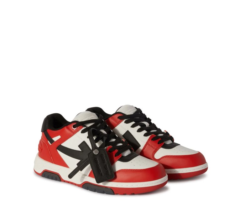 Out Of Office Ooo Sneakers Leather Black White Red