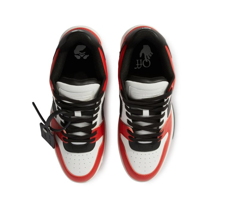 Out Of Office Ooo Sneakers Leather Black White Red