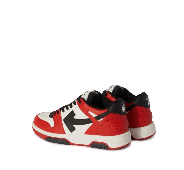 Out Of Office Ooo Sneakers Leather Black White Red