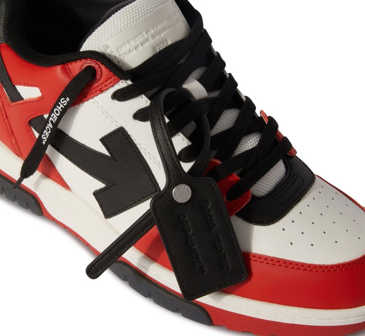 Out Of Office Ooo Sneakers Leather Black White Red