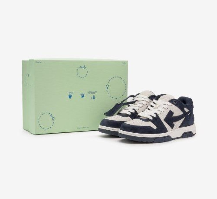 Out Of Office Ooo Sneakers Suede Navy Blue White
