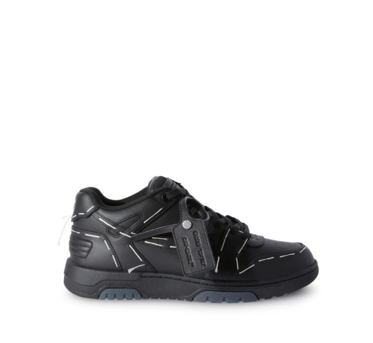 Out Of Office Sneakers Leather Sartorial Stitching In Black