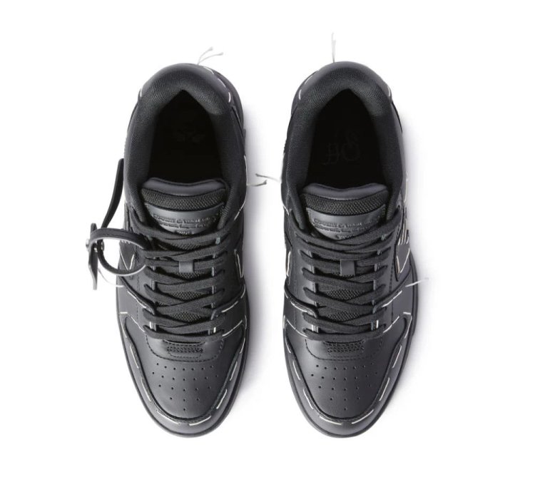 Out Of Office Sneakers Leather Sartorial Stitching In Black