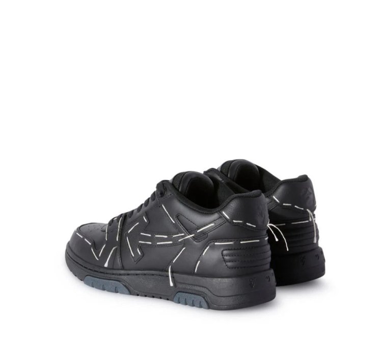 Out Of Office Sneakers Leather Sartorial Stitching In Black