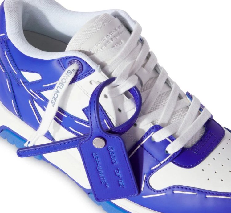 Out Of Office Sneakers Leather Sartorial Stitching In Blue