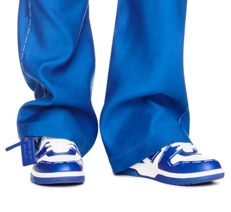 Out Of Office Sneakers Leather Sartorial Stitching In Blue