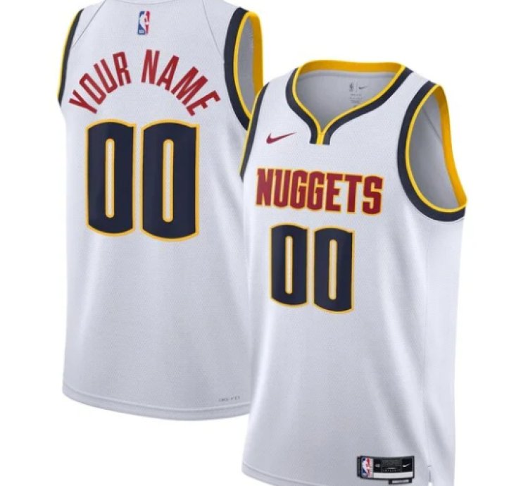 Denver Nuggets Nike Unisex Swingman Custom Jersey White - Association Edition