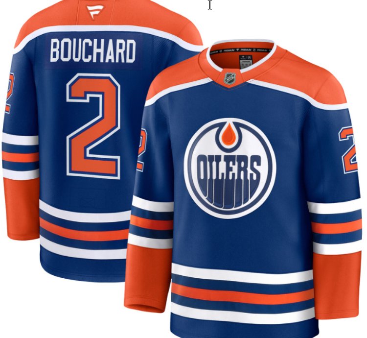 Mens Evan Bouchard Jersey 2 Edmonton Oilers 2025 Premium Home All Stitched