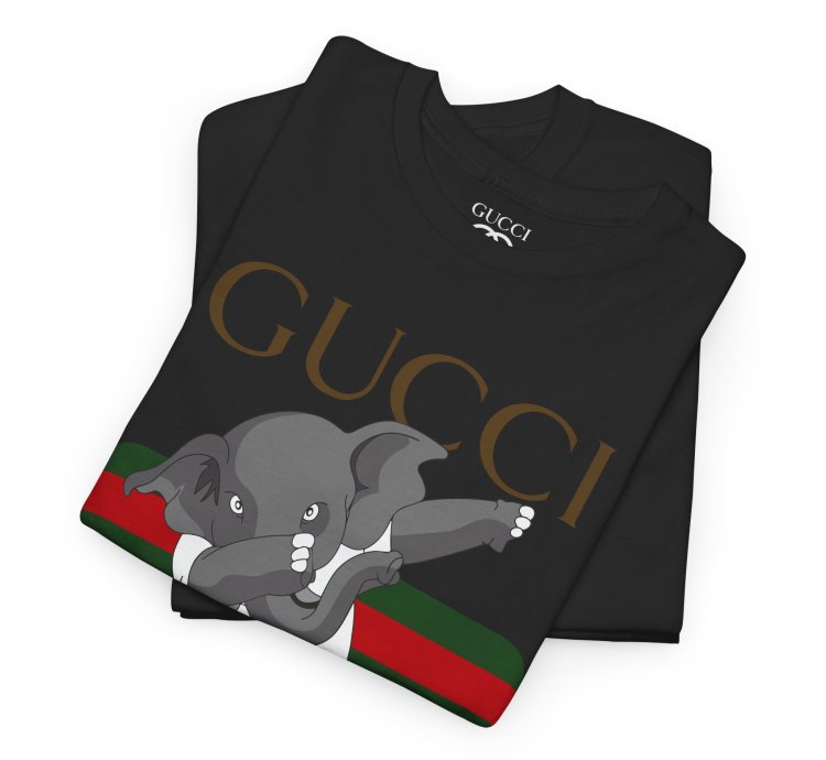 Gucci Elephant Black T-shirt - Size Usa