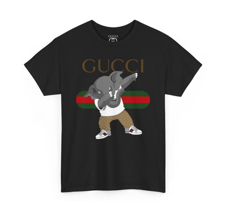 Gucci Elephant Black T-shirt - Size Usa