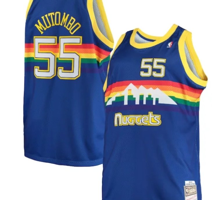 Dikembe Mutombo Denver Nuggets 199192 Big Tall Hardwood Classics Swingman Jersey - Royal