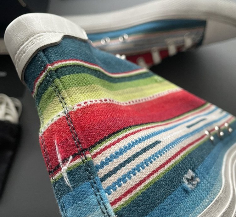 Rare Runway Brand New Moon Plus Distressed Ripped Sneaker