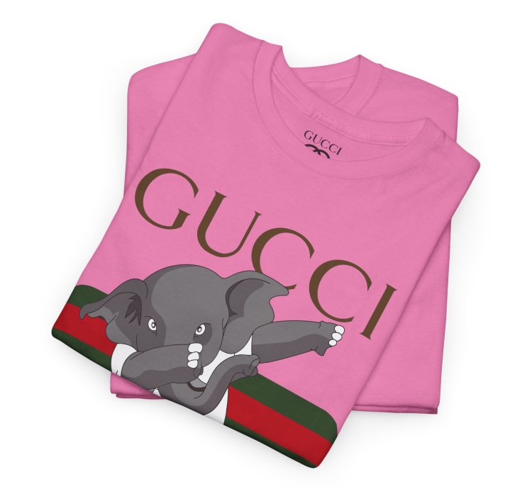 Gucci Elephant Pink T-shirt - Size Usa