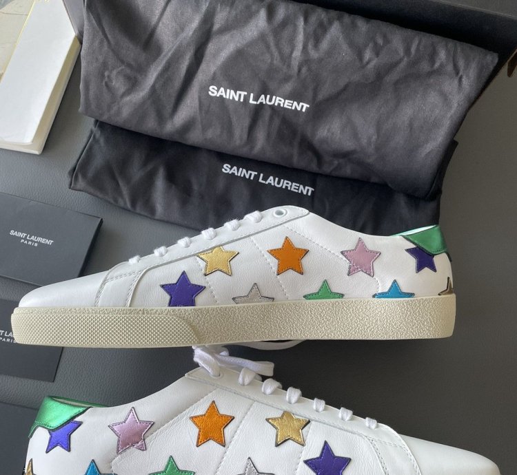 Rare Super Runway Brand New Star Sl06 Leather Sneakers