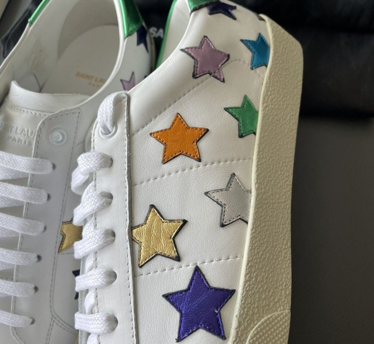 Rare Super Runway Brand New Star Sl06 Leather Sneakers