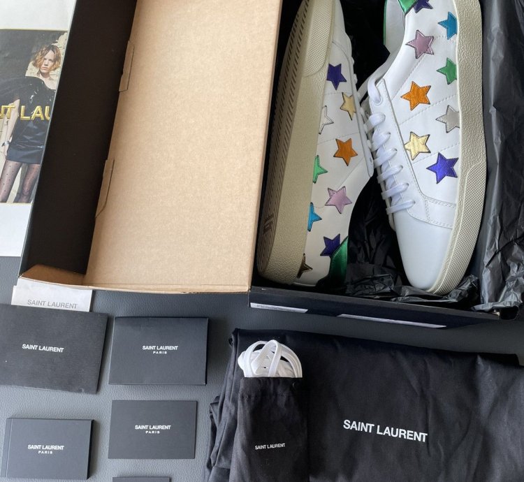 Rare Super Runway Brand New Star Sl06 Leather Sneakers