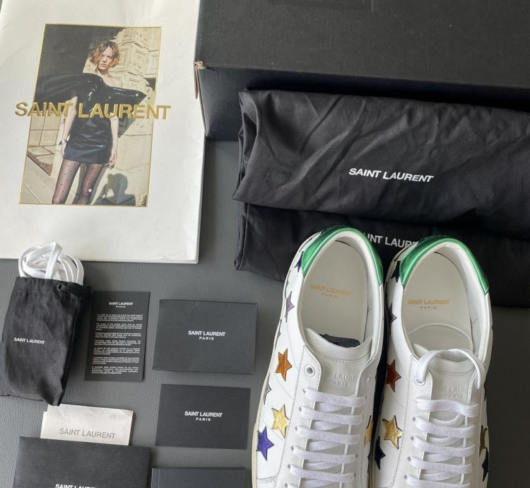 Rare Super Runway Brand New Star Sl06 Leather Sneakers