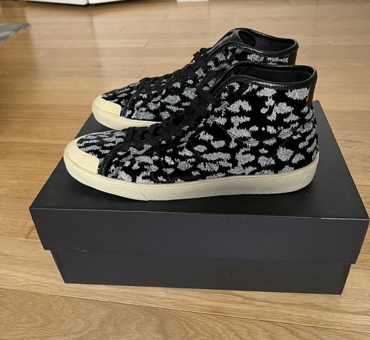 Rare Surf Sound Cat Glitter Velvet Hi Top Hedi 870