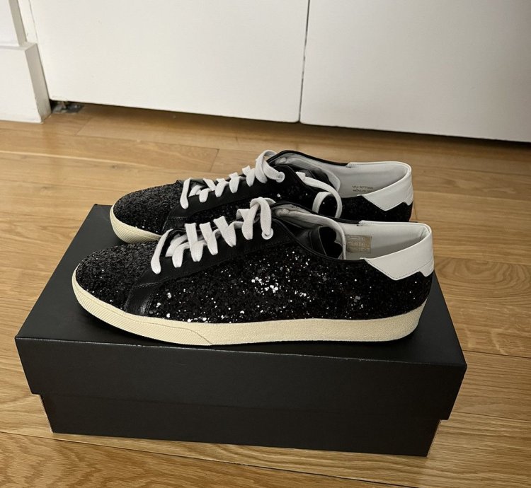 Rare Surf Sound Sequins Leather Low Saint Laurent Hedi