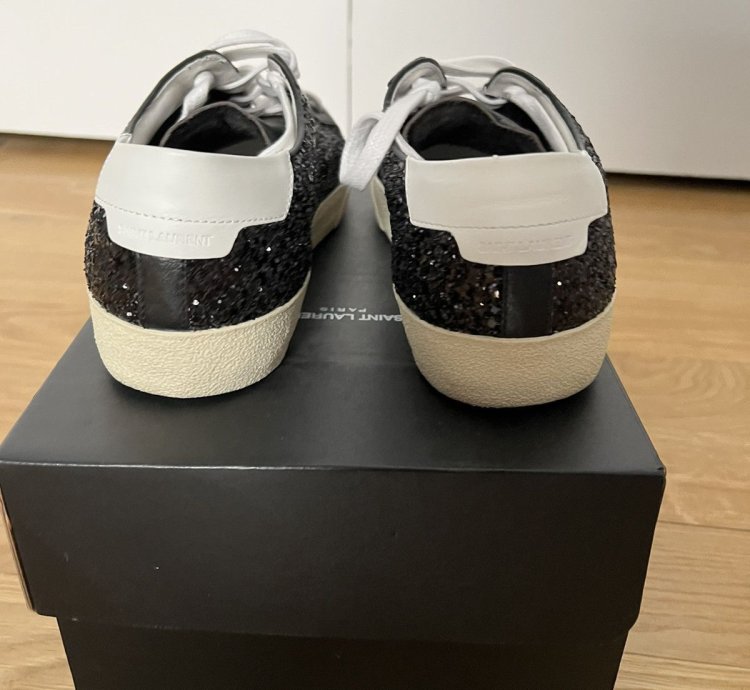 Rare Surf Sound Sequins Leather Low Saint Laurent Hedi