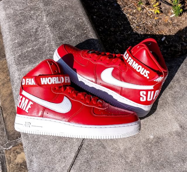 Supreme World Famous Air Force 1 High Red