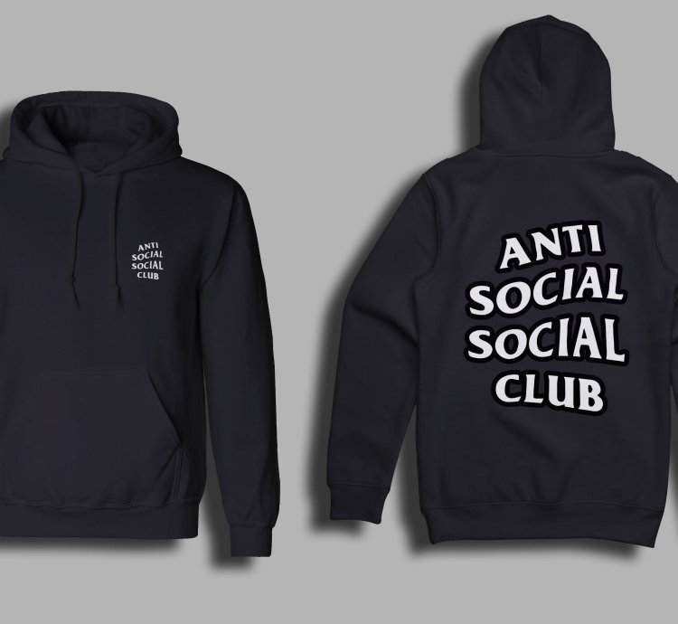 Anti Social Social Club Classic Logo Black Hoodie