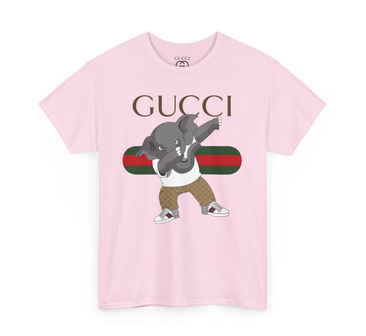 Gucci Elephant Light Pink T-shirt - Size Usa