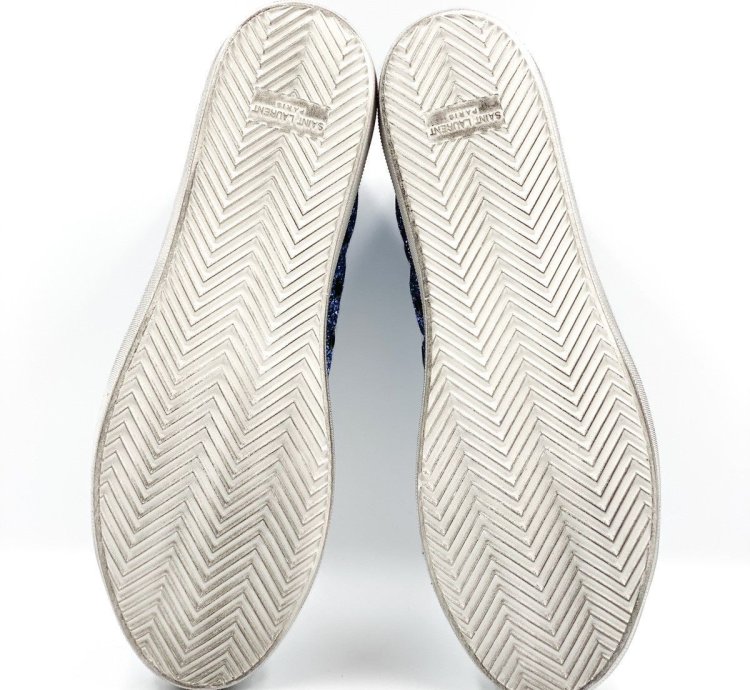 Saint Laurent Bedford Blue Glitter Sneaker