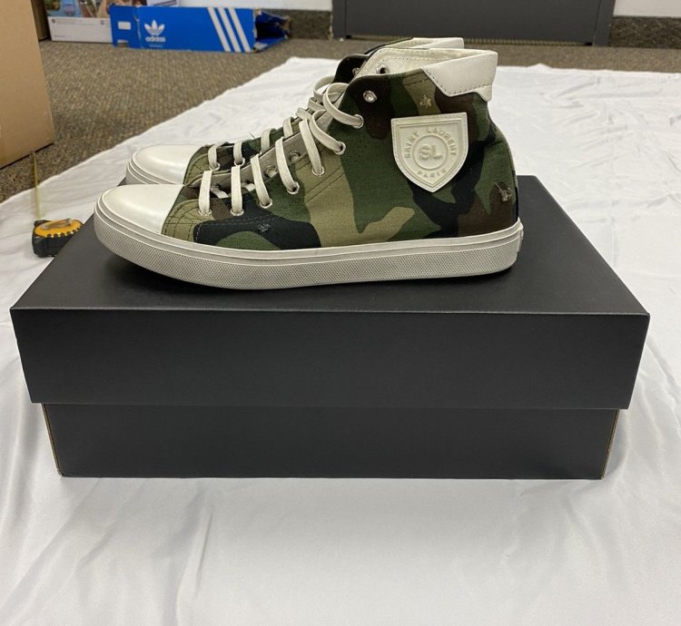 Saint Laurent Bedford Camo Canvas High-top Sneaker
